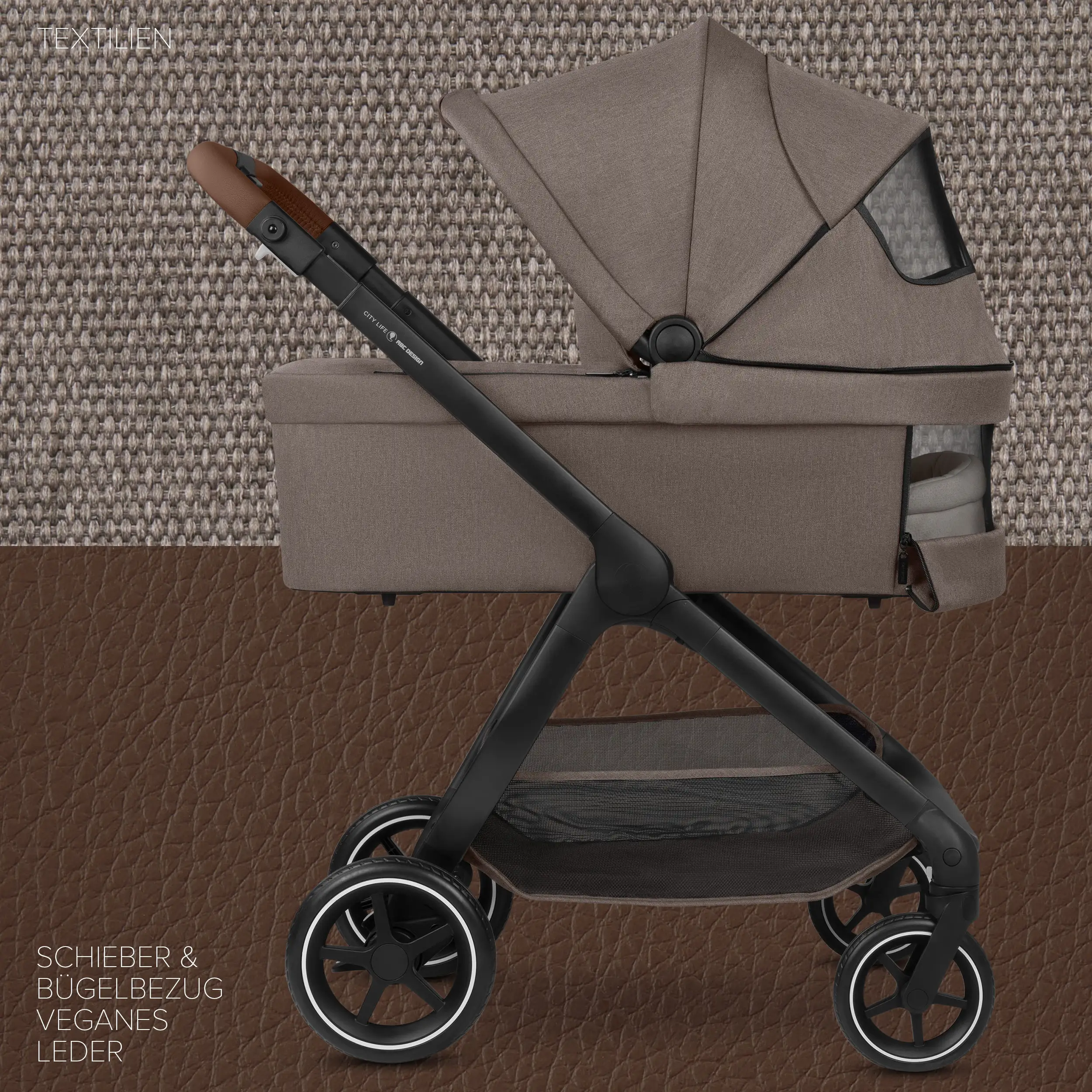 Set passeggino 3in1 City Life incl. ovetto Maxi-Cosi Pebble 360 Pro 2 - Nature