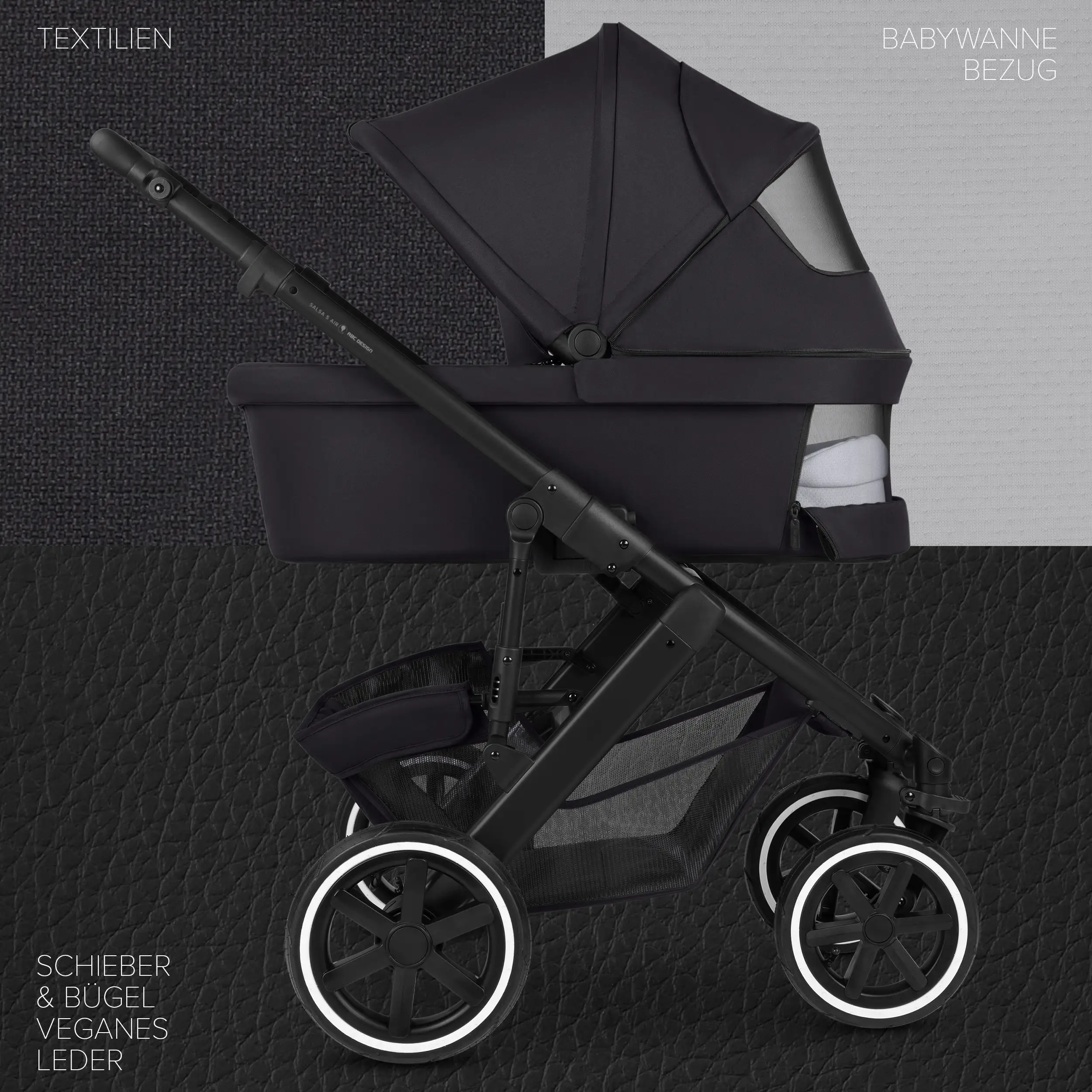 Set passeggino 3in1 Salsa 5 Air - Coal