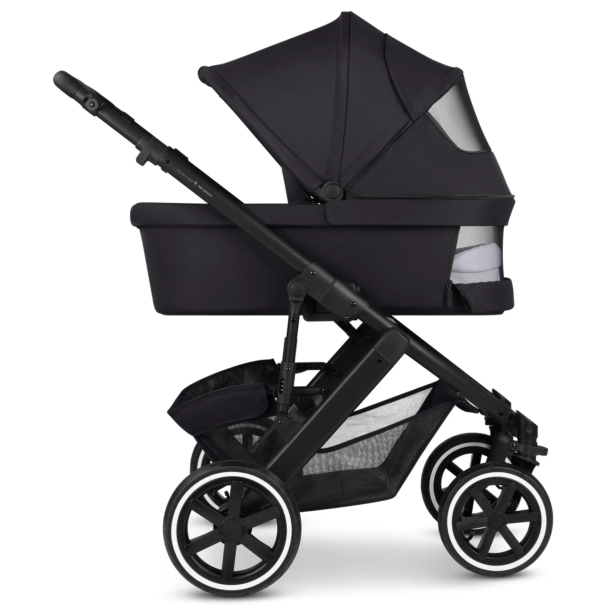 3in1-Kinderwagen-Set Salsa 5 Air inkl. Babyschale Calla mit Liegefunktion - Coal