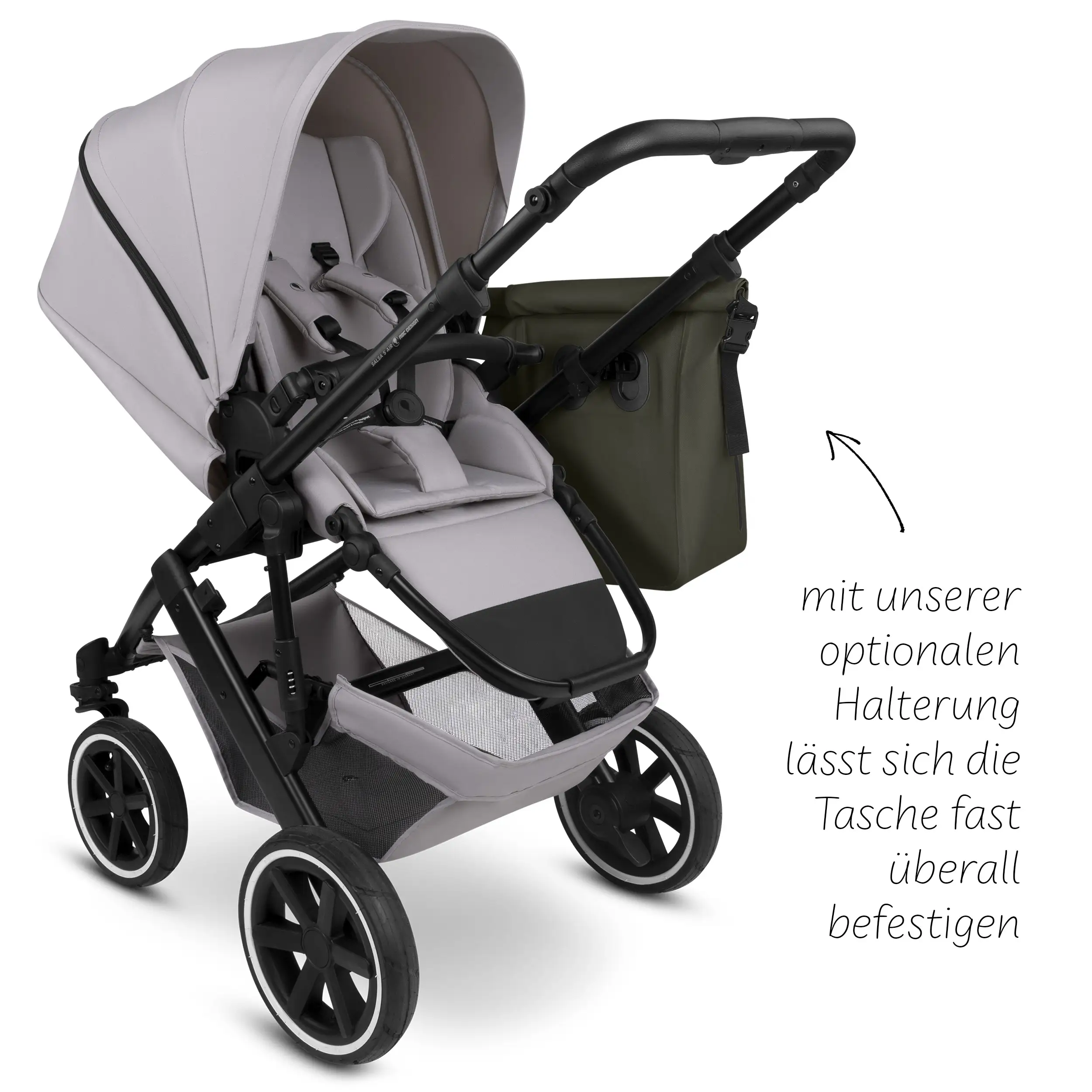 Borsa da sella Sion 20 L per Passeggino, rimorchi per biciclette e uso quotidiano - Avocado