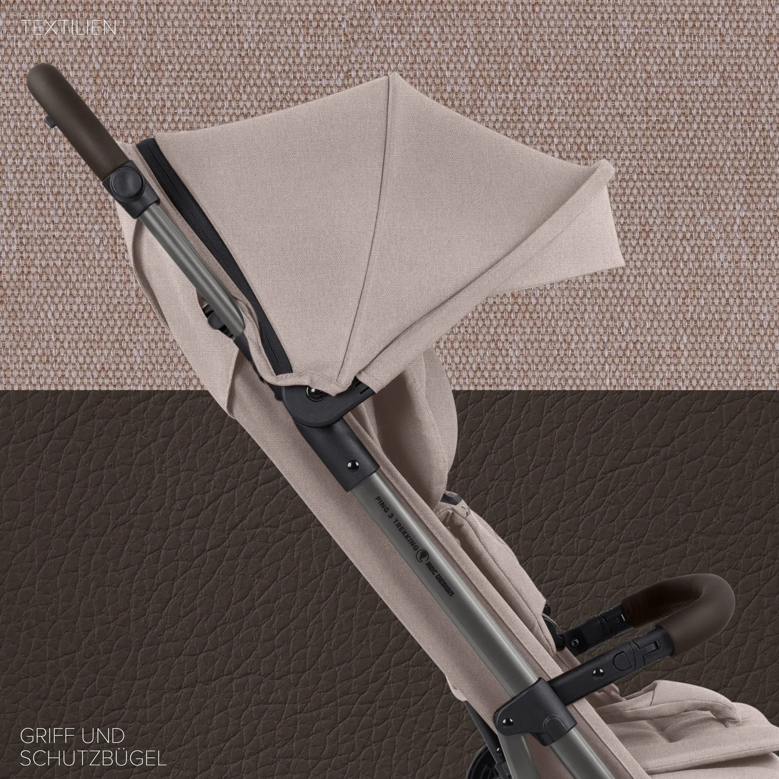 Passeggino da viaggio Ping 3 Trekking - Camel