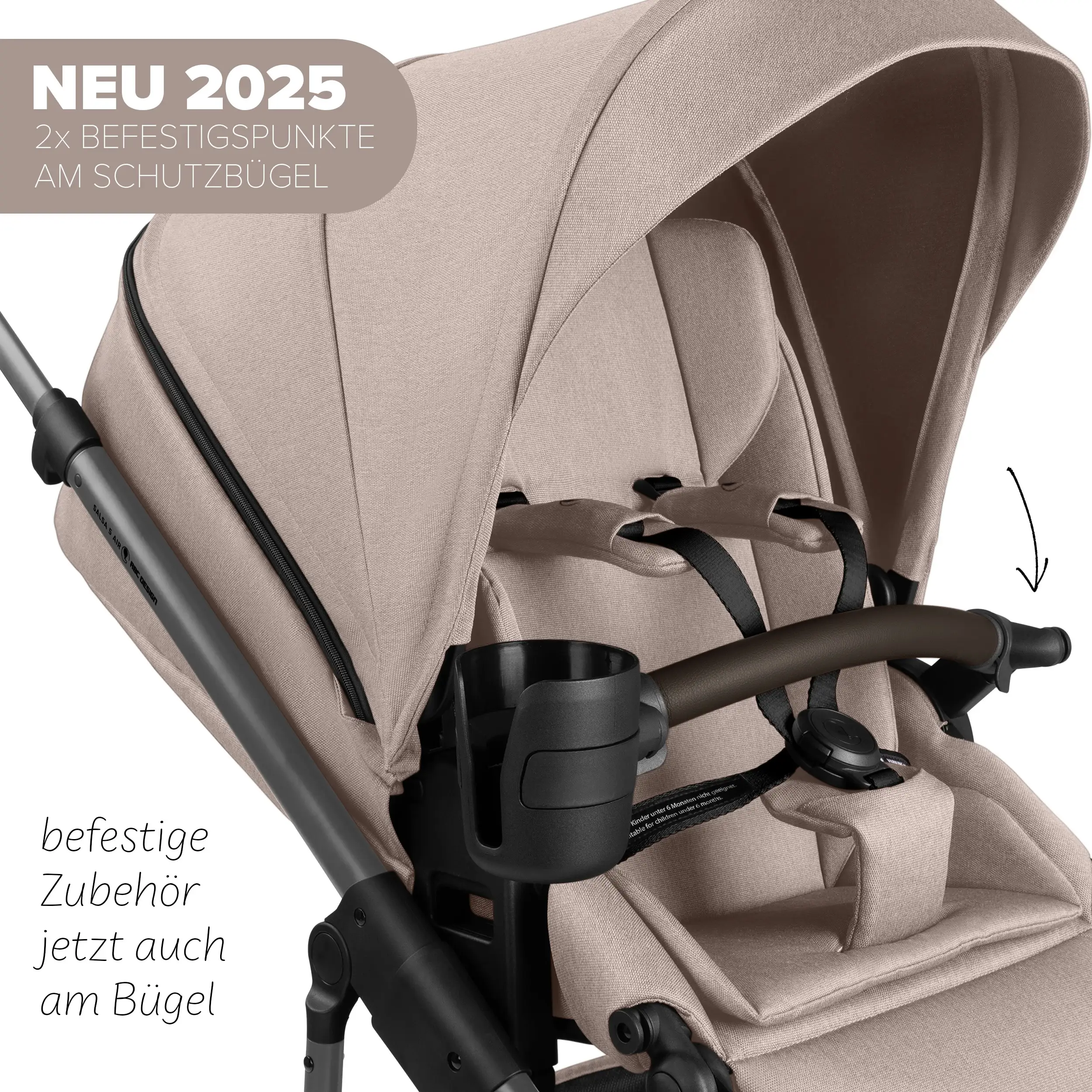 Passeggino 4in1 Salsa 5 Air con Base Isofix - Camel