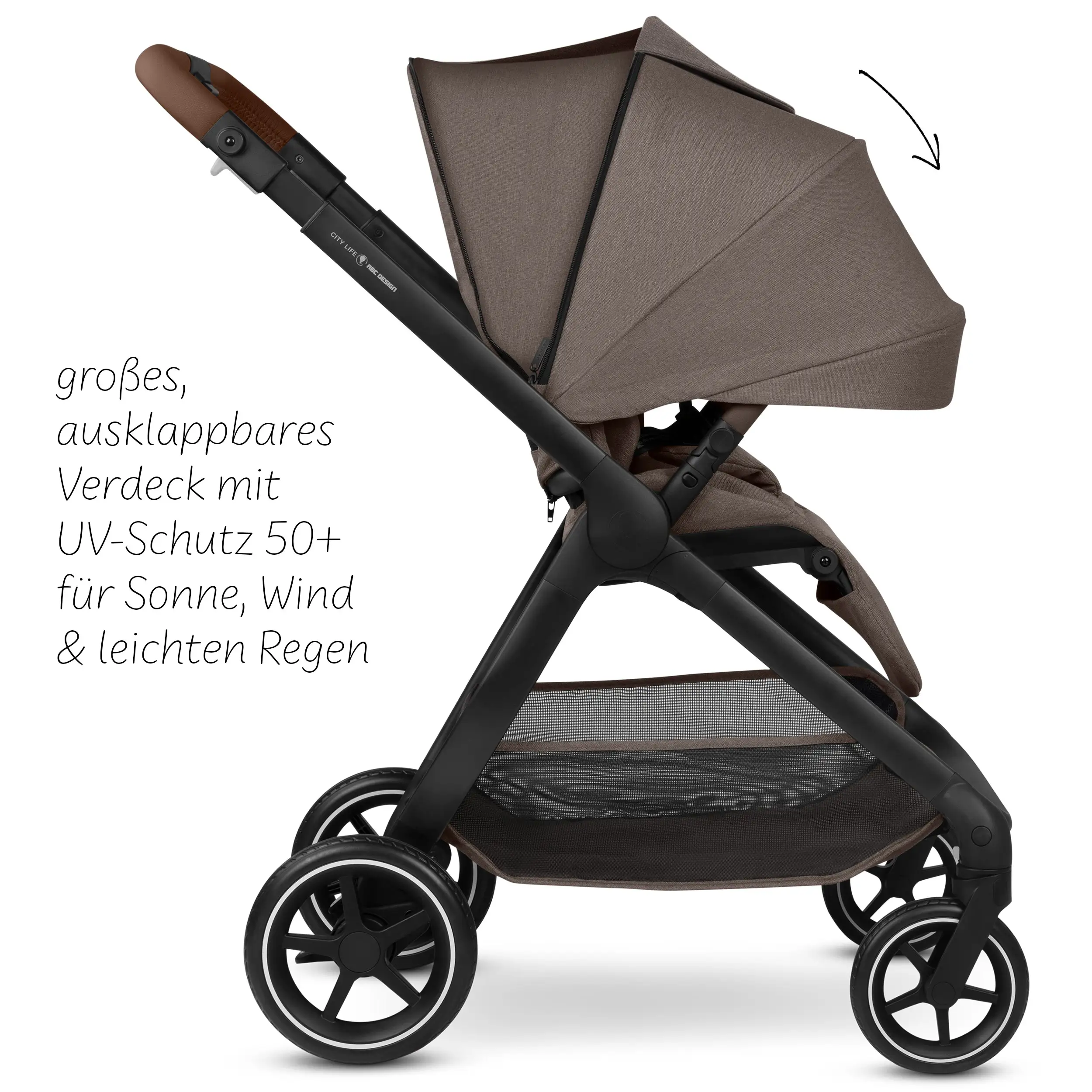 3in1-Kinderwagen-Set City Life inkl. Babyschale Calla mit Liegefunktion - Nature