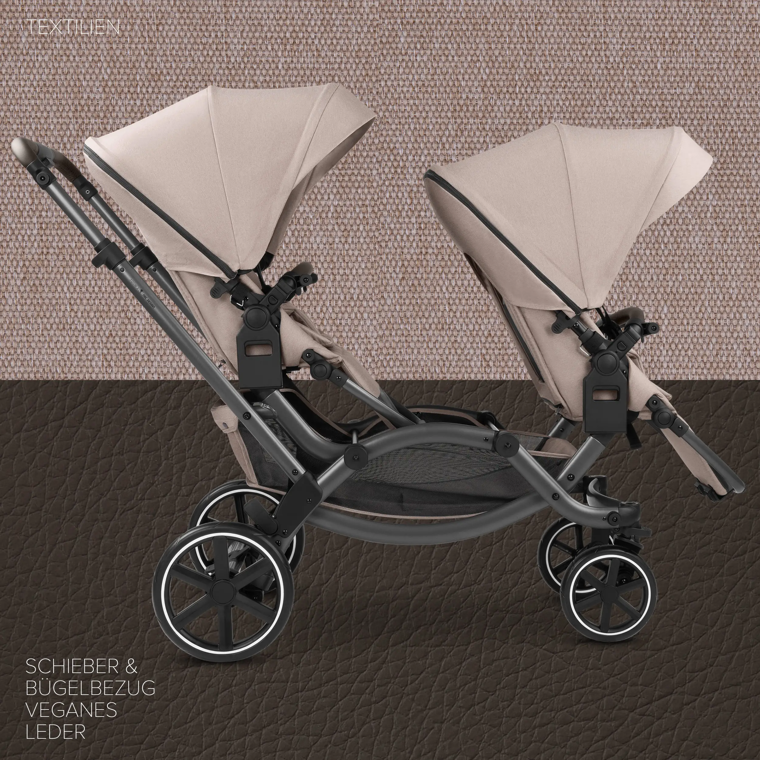 Passeggino per fratelli Zoom 2 - Camel