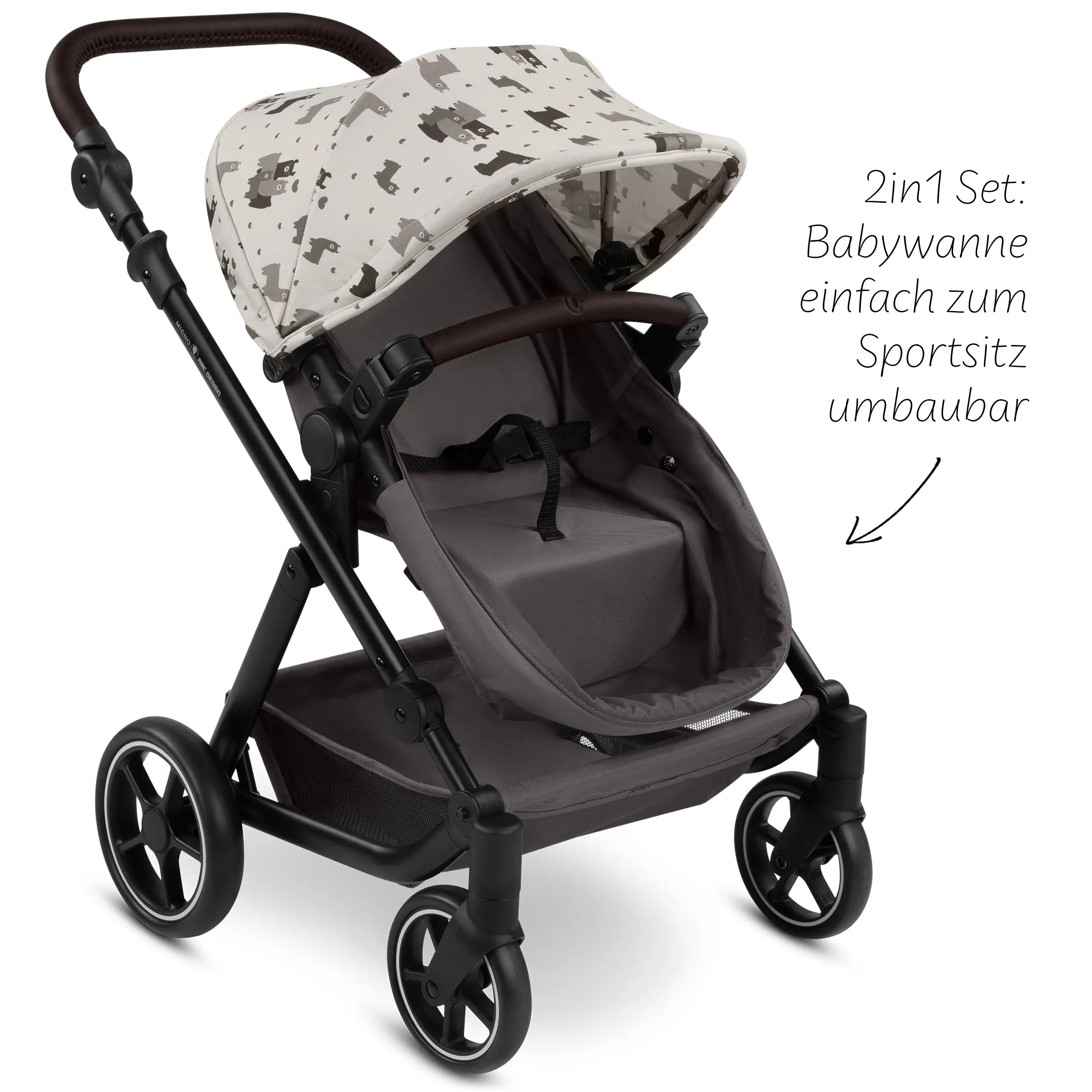 Carrozzina per bambole Migno - Marrone