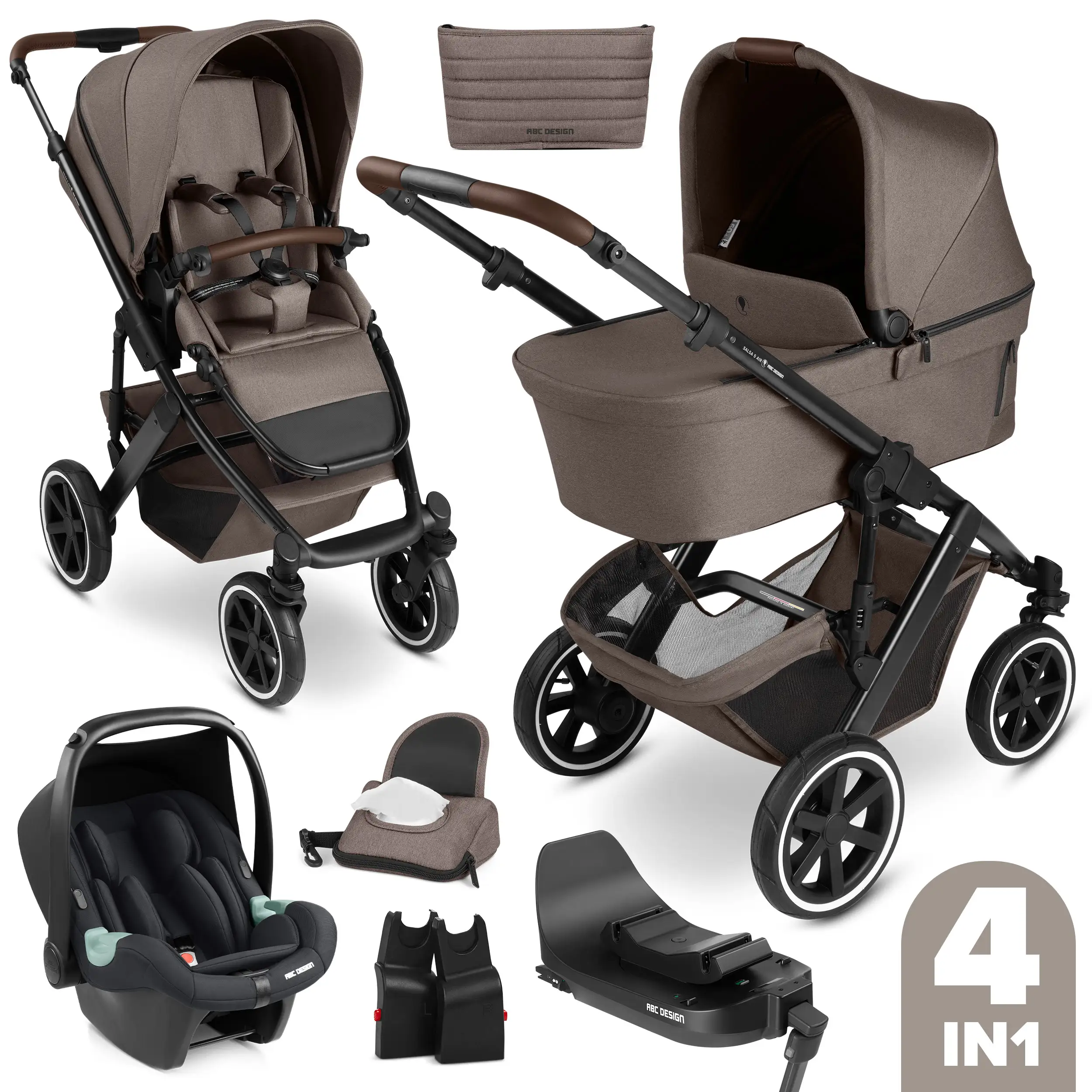 Passeggino 4in1 Salsa 5 Air con Base Isofix - Nature
