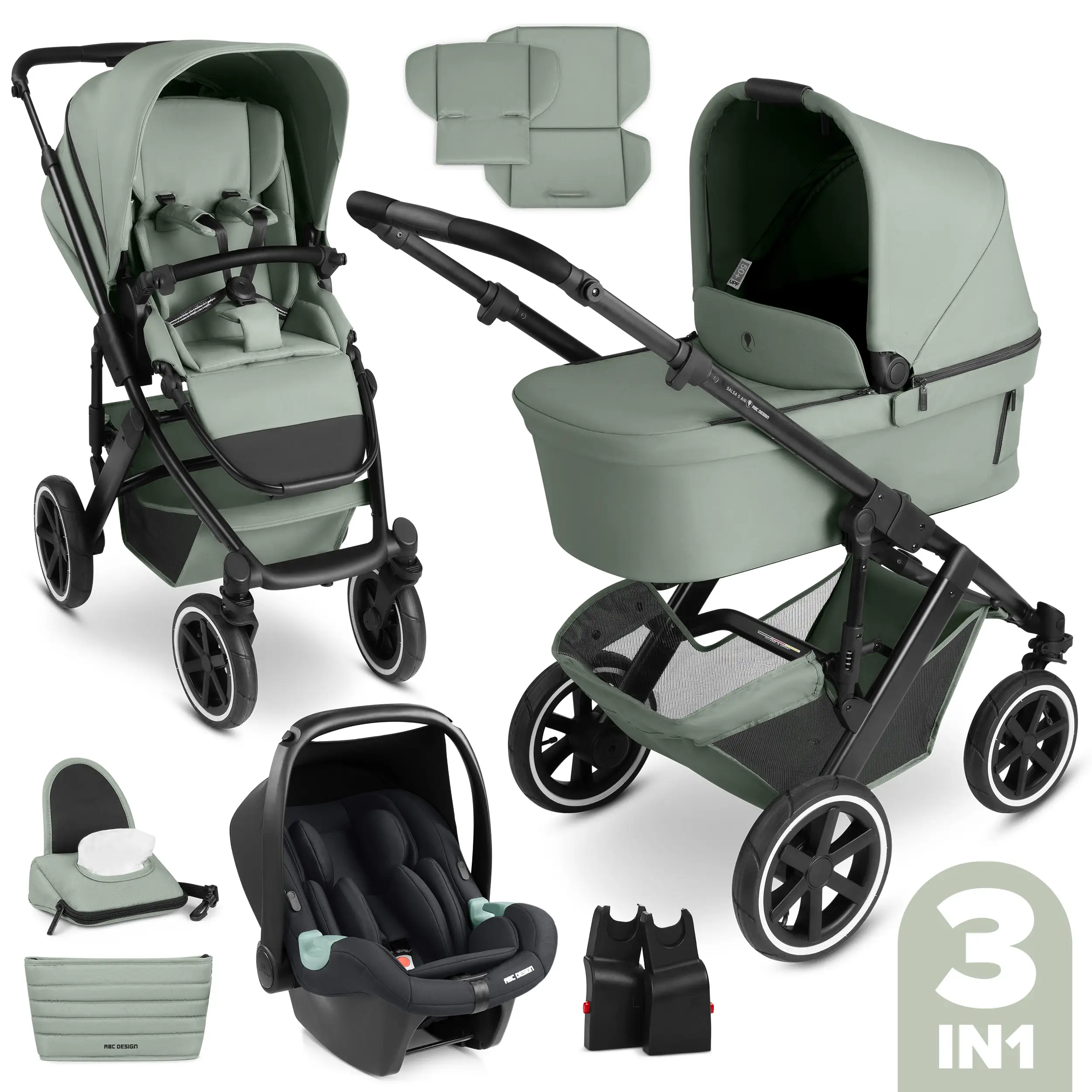 Set passeggino 3in1 Salsa 5 Air - Pine