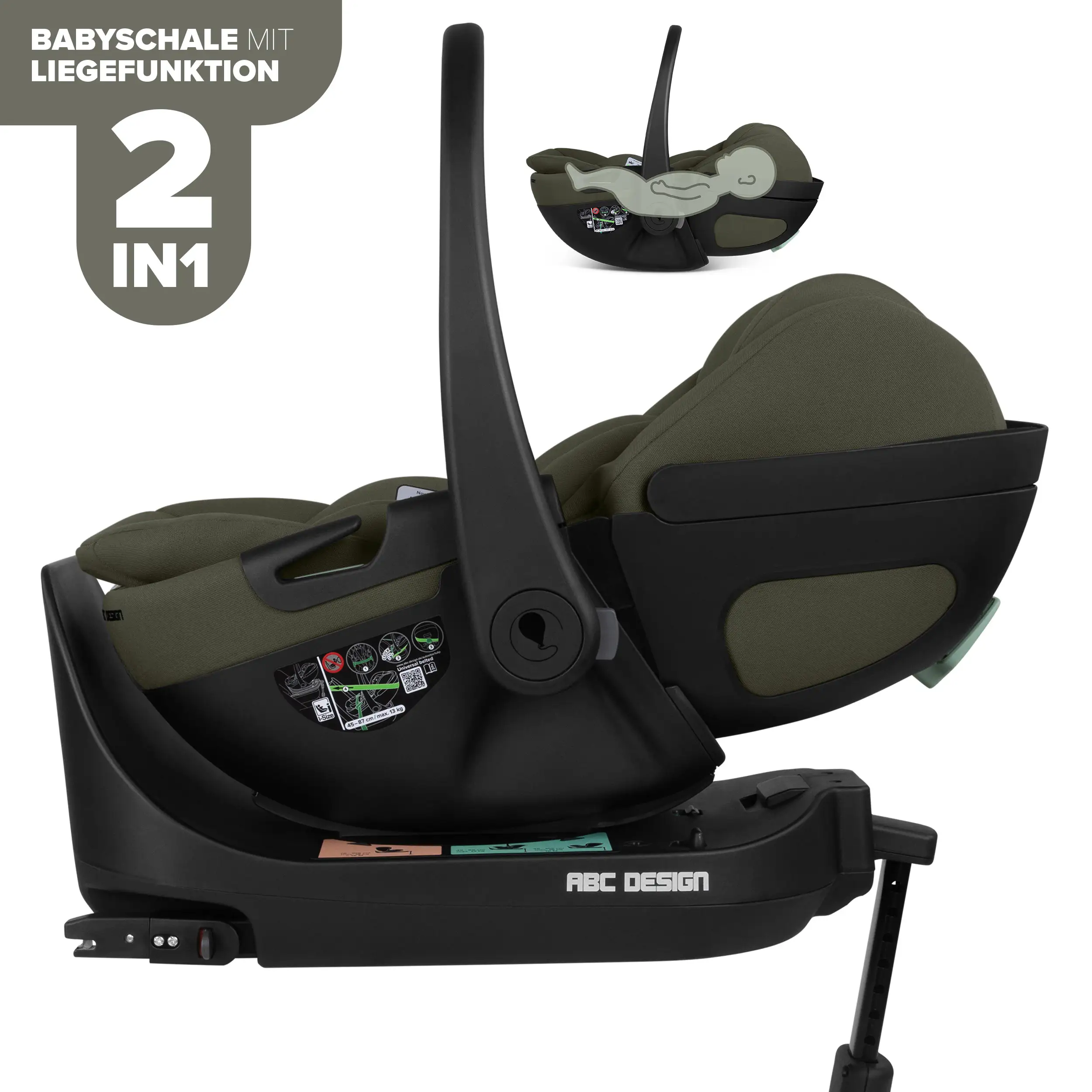 Ovetto Calla i-Size reclinabile incl. base ISOFIX girevole Root