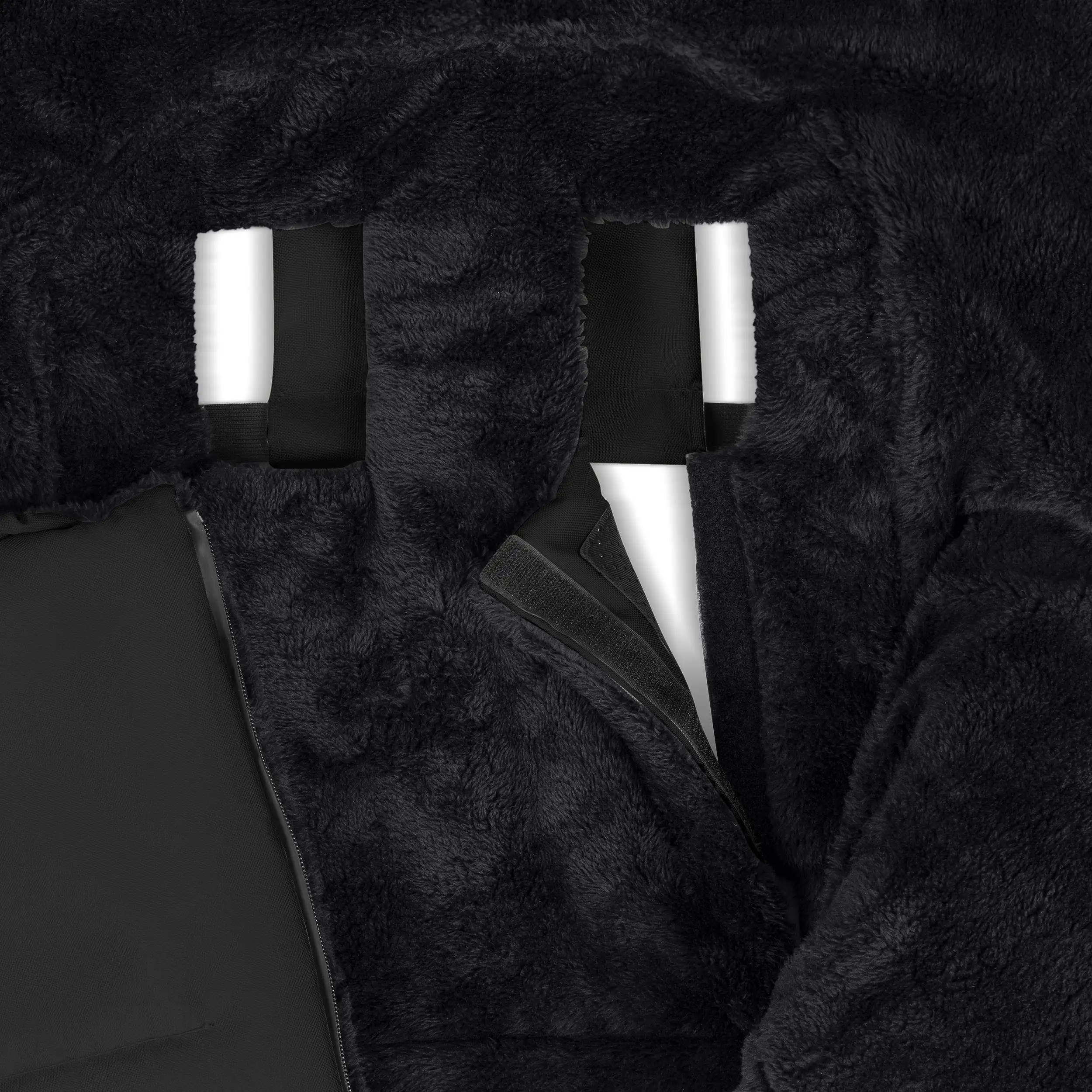 Set di accessori per passeggino - Borsa fasciatoio, coprigambe invernale, parapioggia e zanzariera - Black