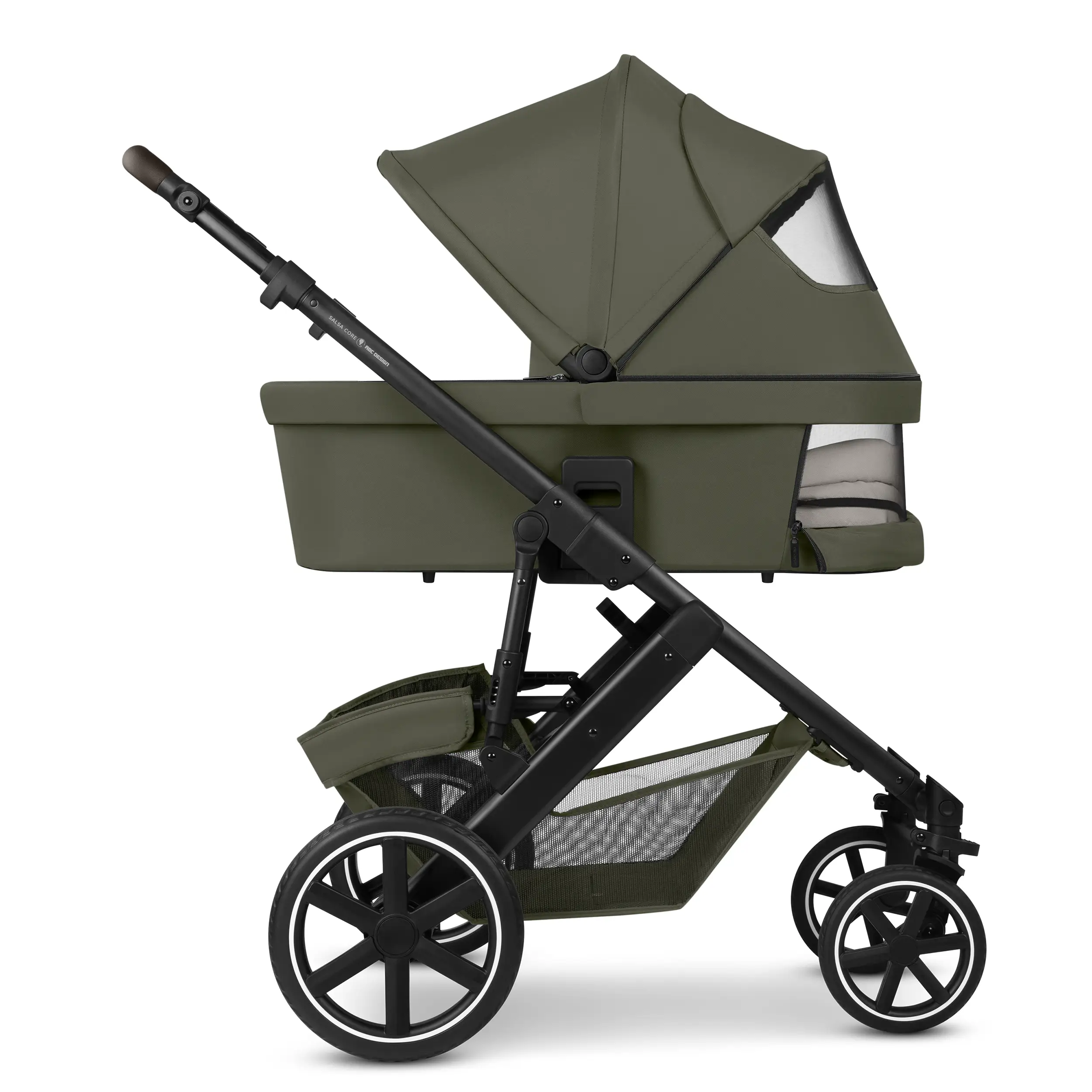 Set passeggino 3in1 Salsa Core incl. Seggiolino per auto Calla dotato di funzione reclinabile - Olive
