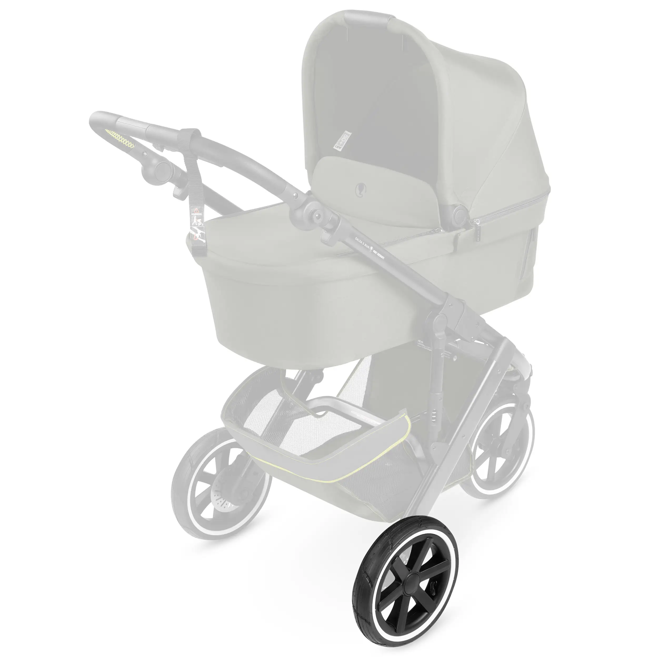 Ruota posteriore per Salsa 5 Run / Salsa Run - Ruota con camera d’aria Black / White Wall