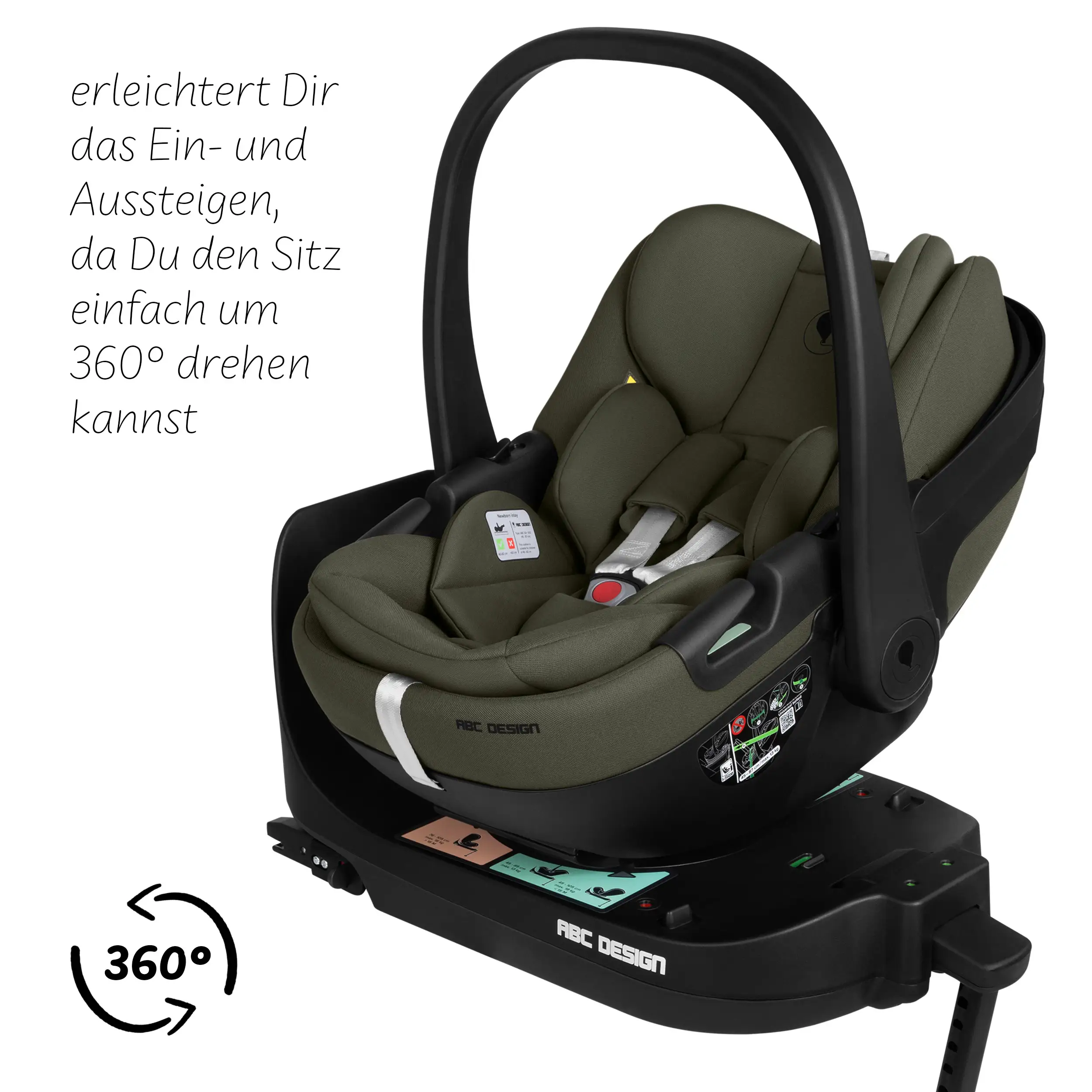 Ovetto Calla i-Size reclinabile incl. base ISOFIX girevole Root
