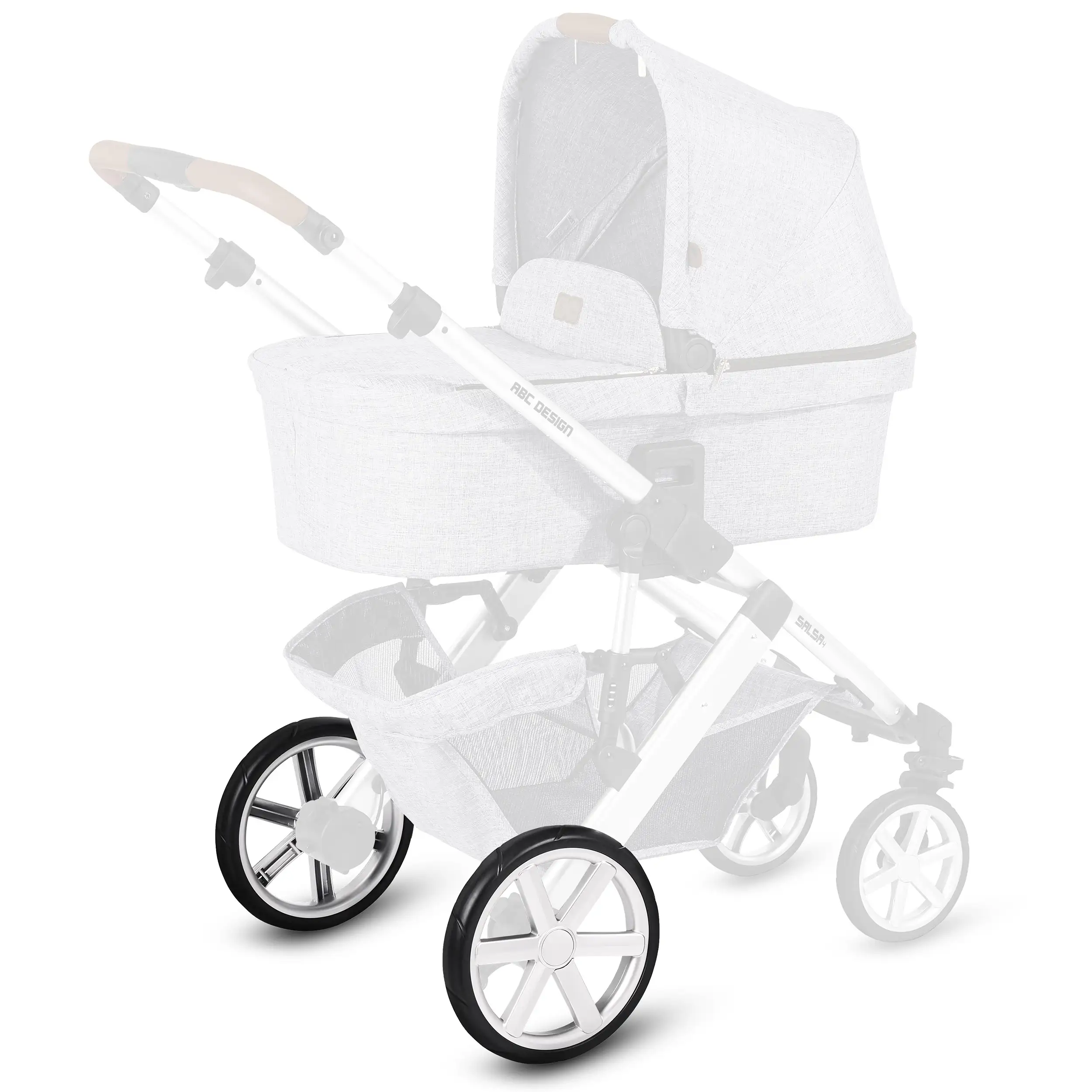 Set ruote posteriori (2 pezzi) per Salsa 4 - EVA Silver / Black