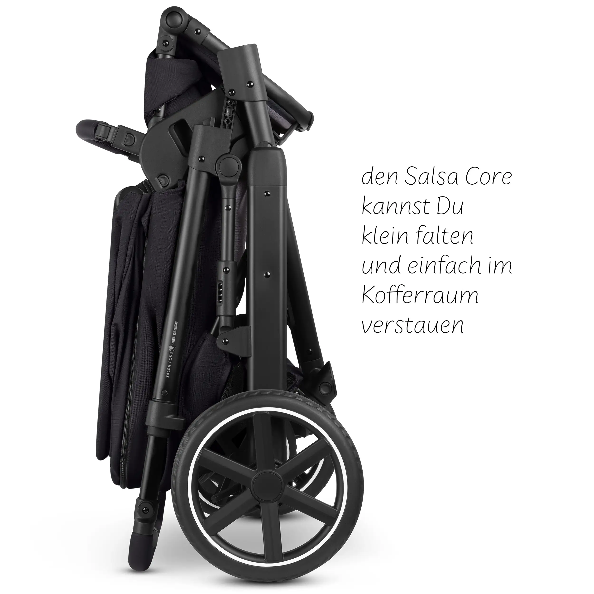 Set passeggino 4in1 Salsa Core incl. ovetto Calla con funzione reclinabile e base ISOFIX Root - Ink