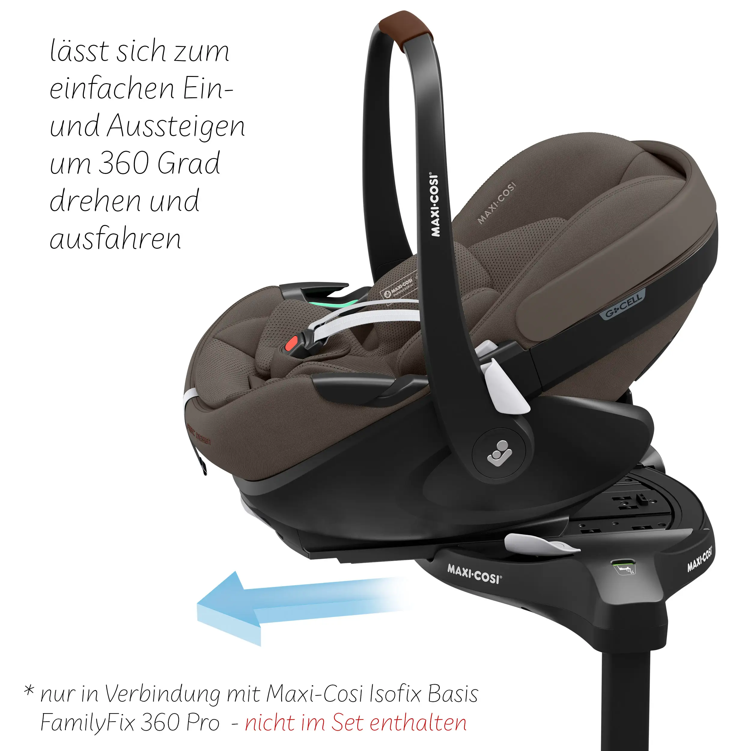 Set passeggino 3in1 Salsa 5 Air incl. Seggiolino per auto Maxi Cosi Pebble 360 Pro 2 - Nature