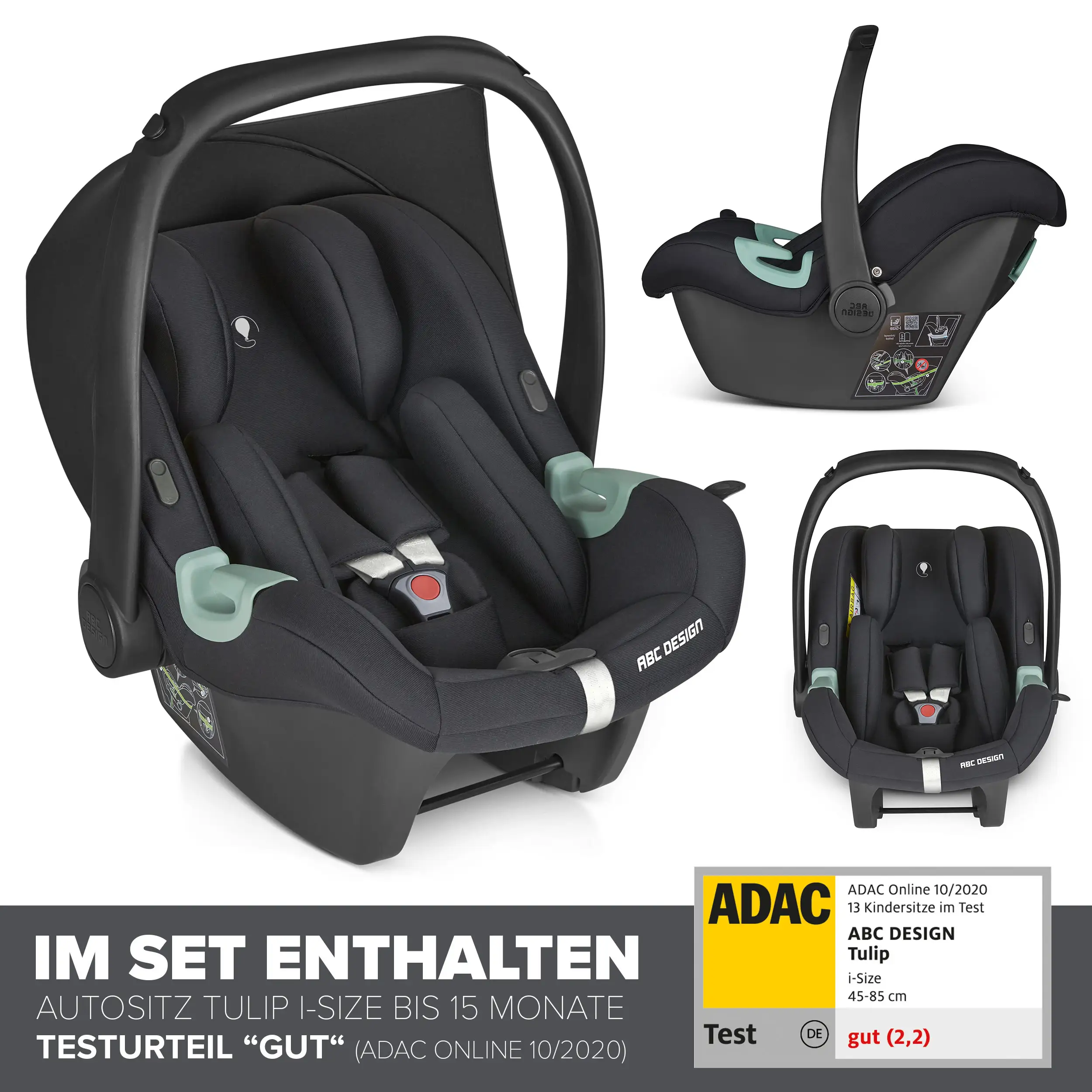 Passeggino 4in1 Salsa 5 Air con Base Isofix - Avocado